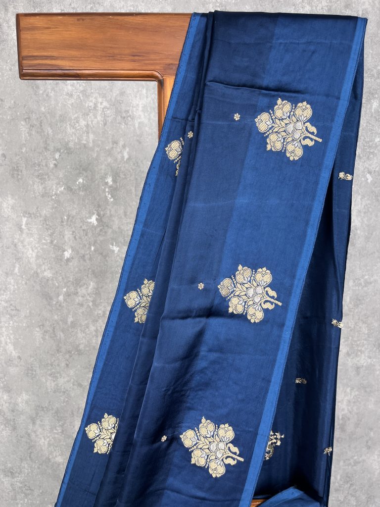 VISCOSE SATIN SILK BANARASI SAREE - Image 2
