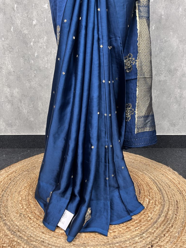 VISCOSE SATIN SILK BANARASI SAREE - Image 3