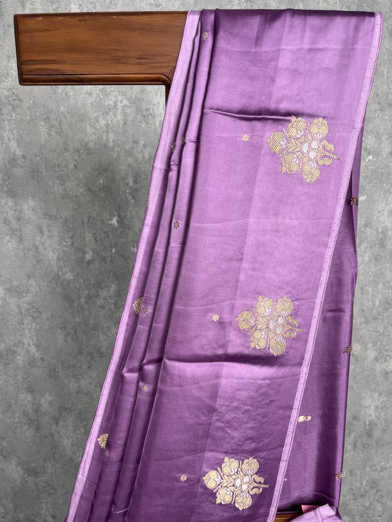 VISCOSE SATIN SILK BANARASI SAREE - Image 2