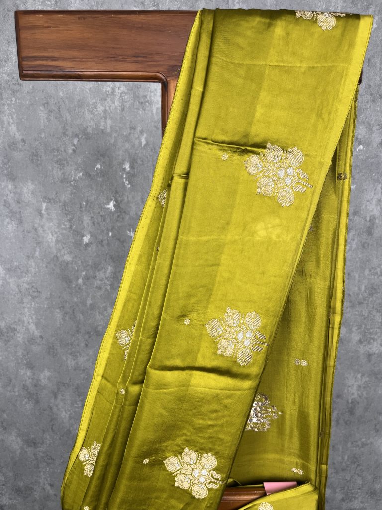 VISCOSE SATIN SILK BANARASI SAREE - Image 2