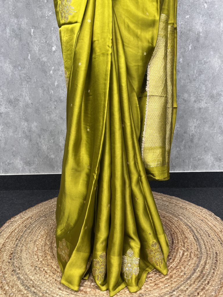VISCOSE SATIN SILK BANARASI SAREE - Image 3
