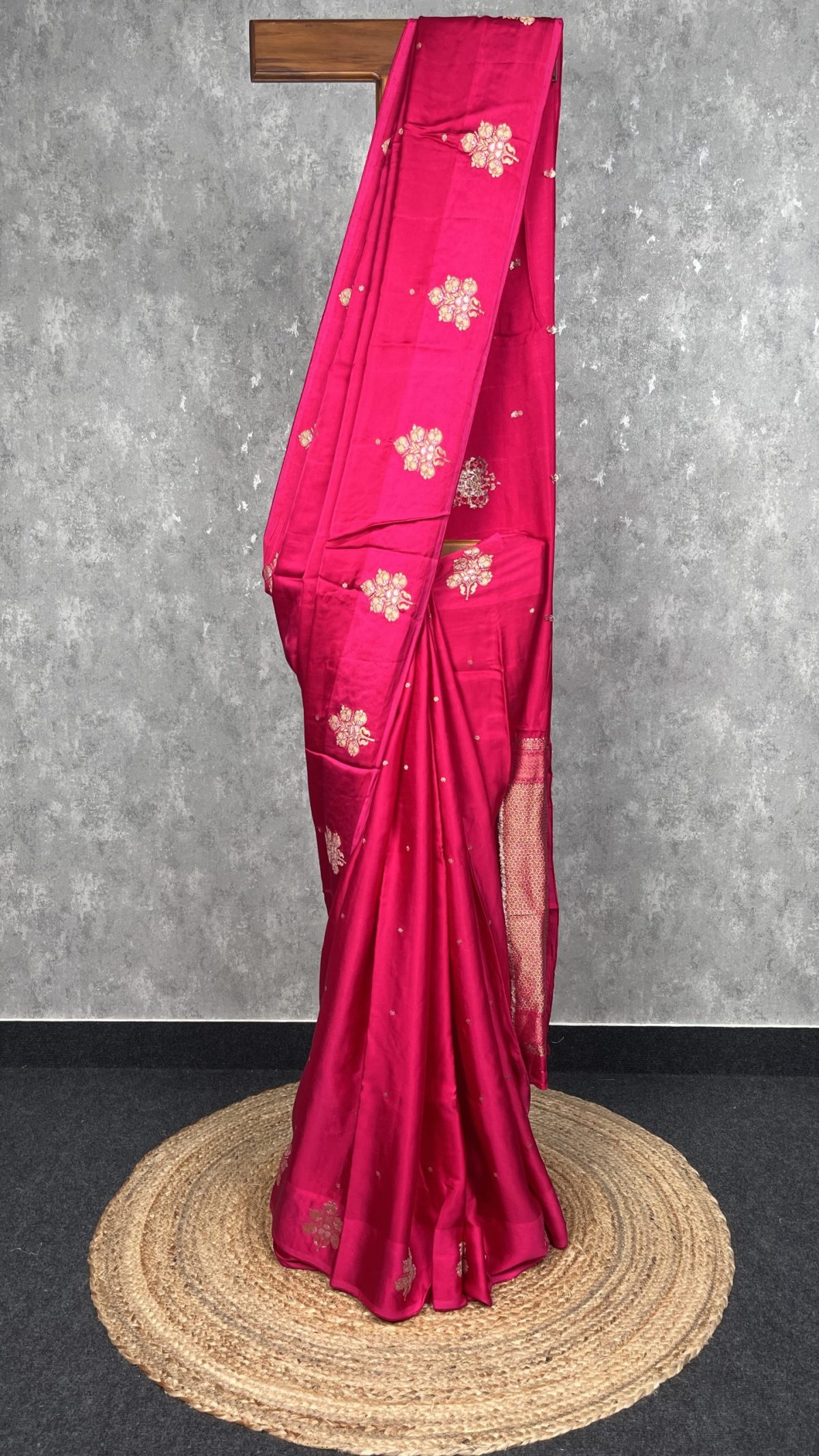 VISCOSE SATIN SILK BANARASI SAREE