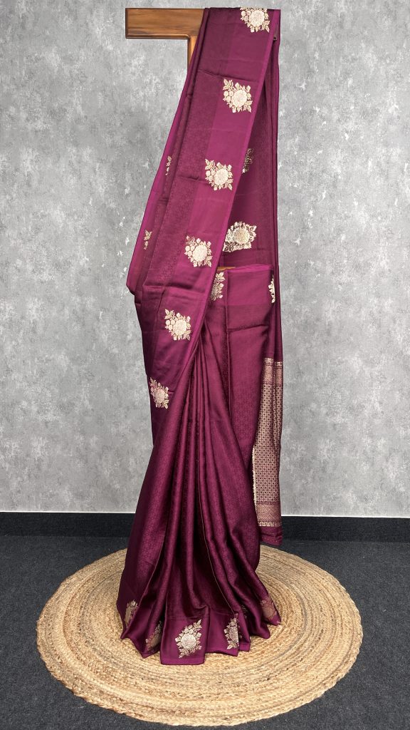 VISCOSE SATIN SILK BANARASI SAREE