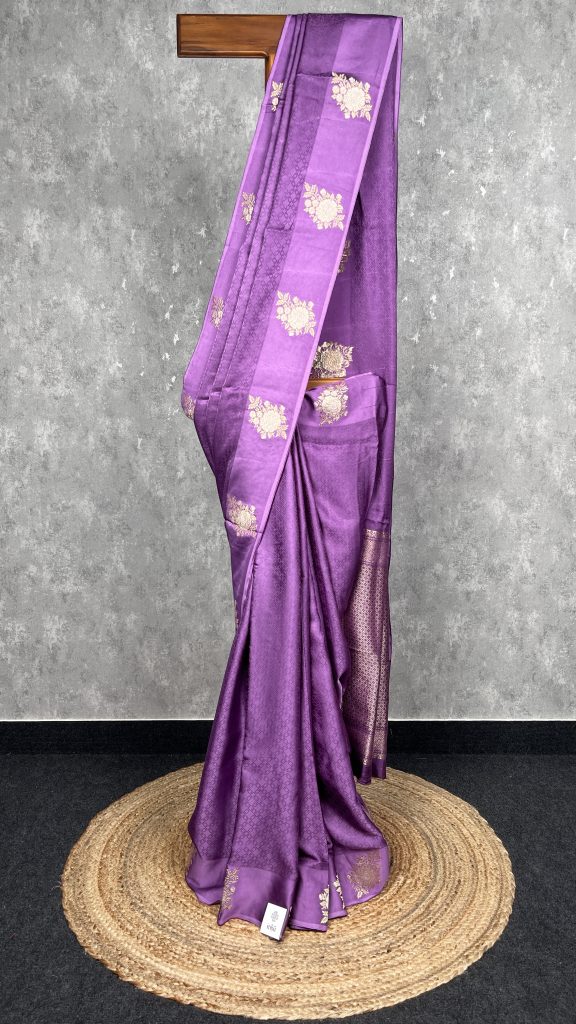 VISCOSE SATIN SILK BANARASI SAREE