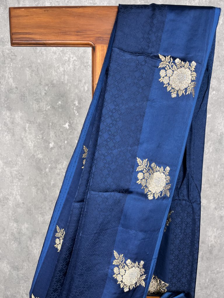 VISCOSE SATIN SILK BANARASI SAREE - Image 2