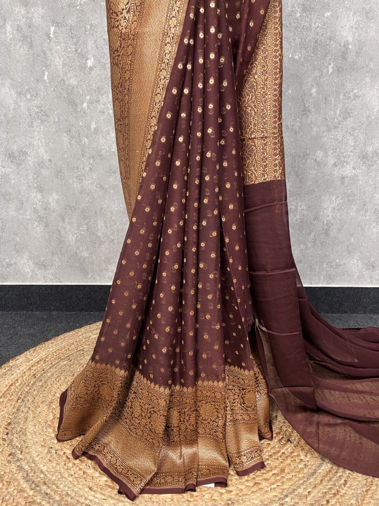 KHADDI GEORGETTE BANARASI SAREE - Image 3