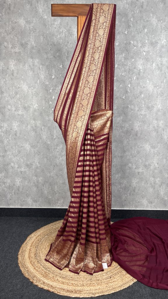 KHADDI GEORGETTE BANARASI SAREE