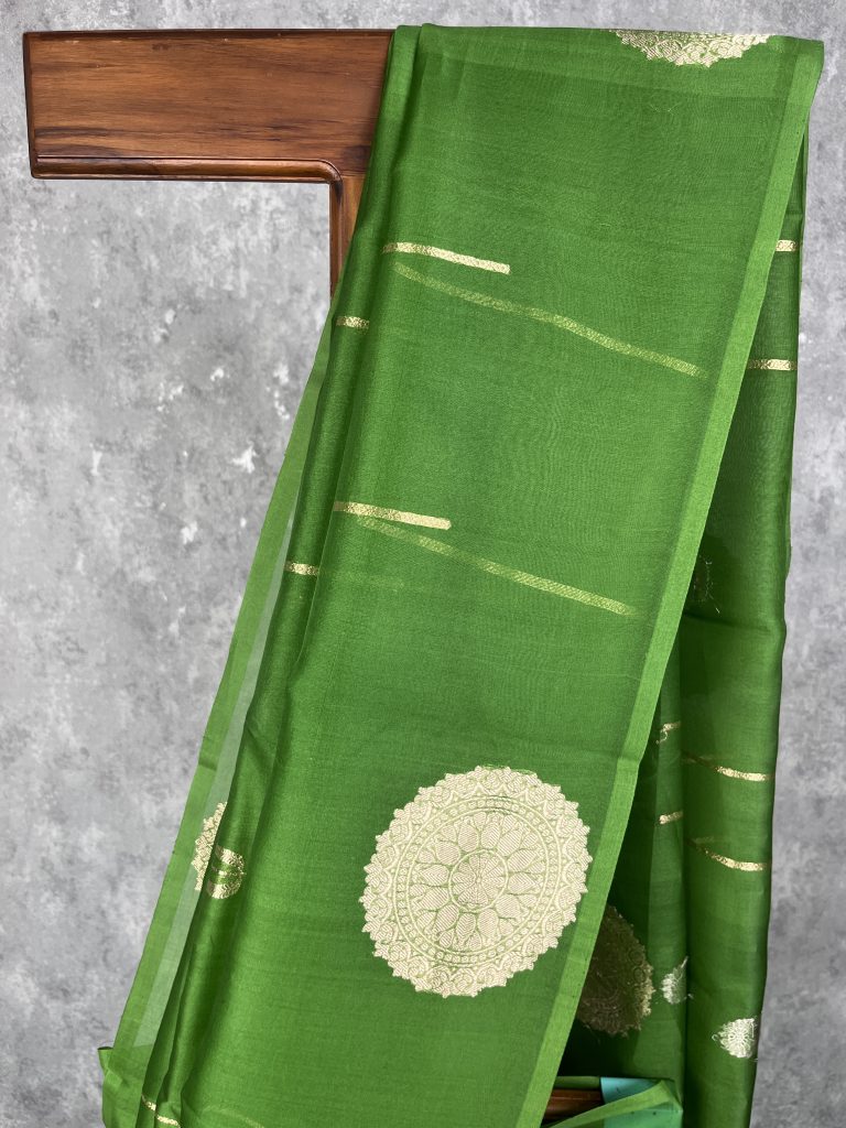 SILK ORGANZA BANARASI SAREE - Image 2