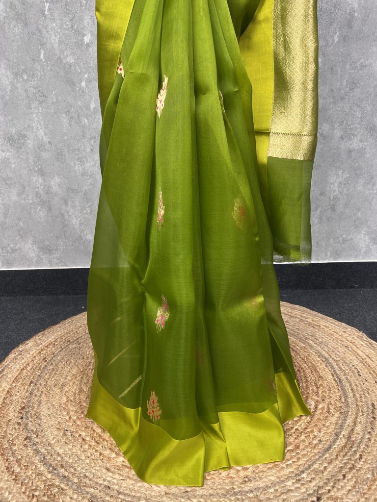 SILK ORGANZA BANARASI SAREE - Image 3
