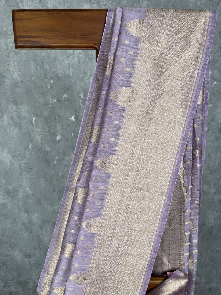 SILK LINEN BANARASI SAREE - Image 2