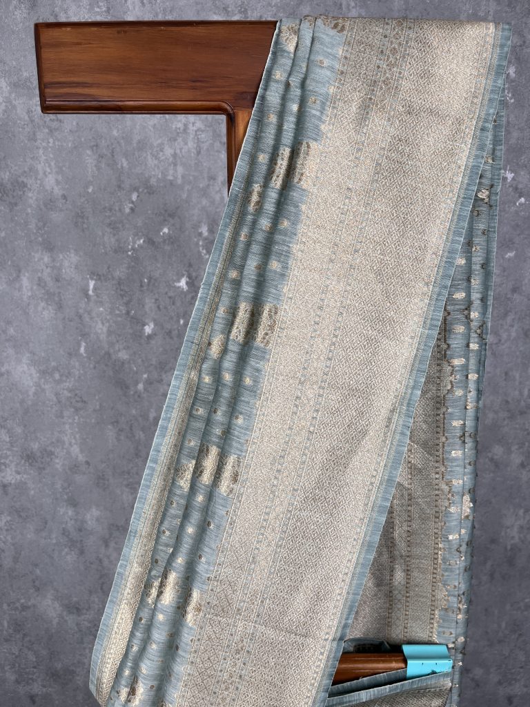 SILK LINEN BANARASI SAREE - Image 2