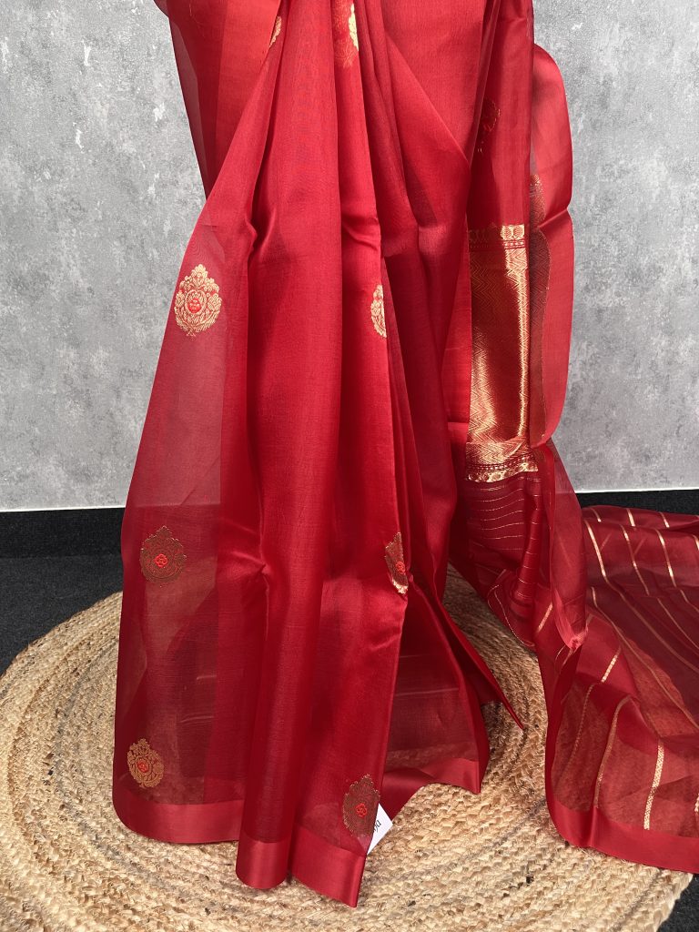 SILK ORGANZA BANARASI SAREE - Image 3