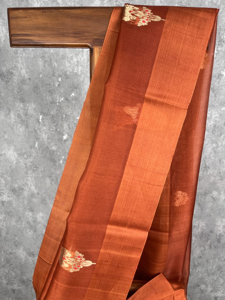 SILK ORGANZA BANARASI SAREE - Image 2