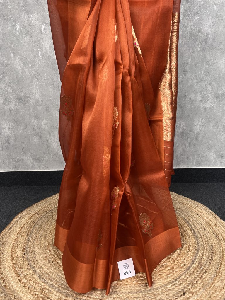 SILK ORGANZA BANARASI SAREE - Image 3