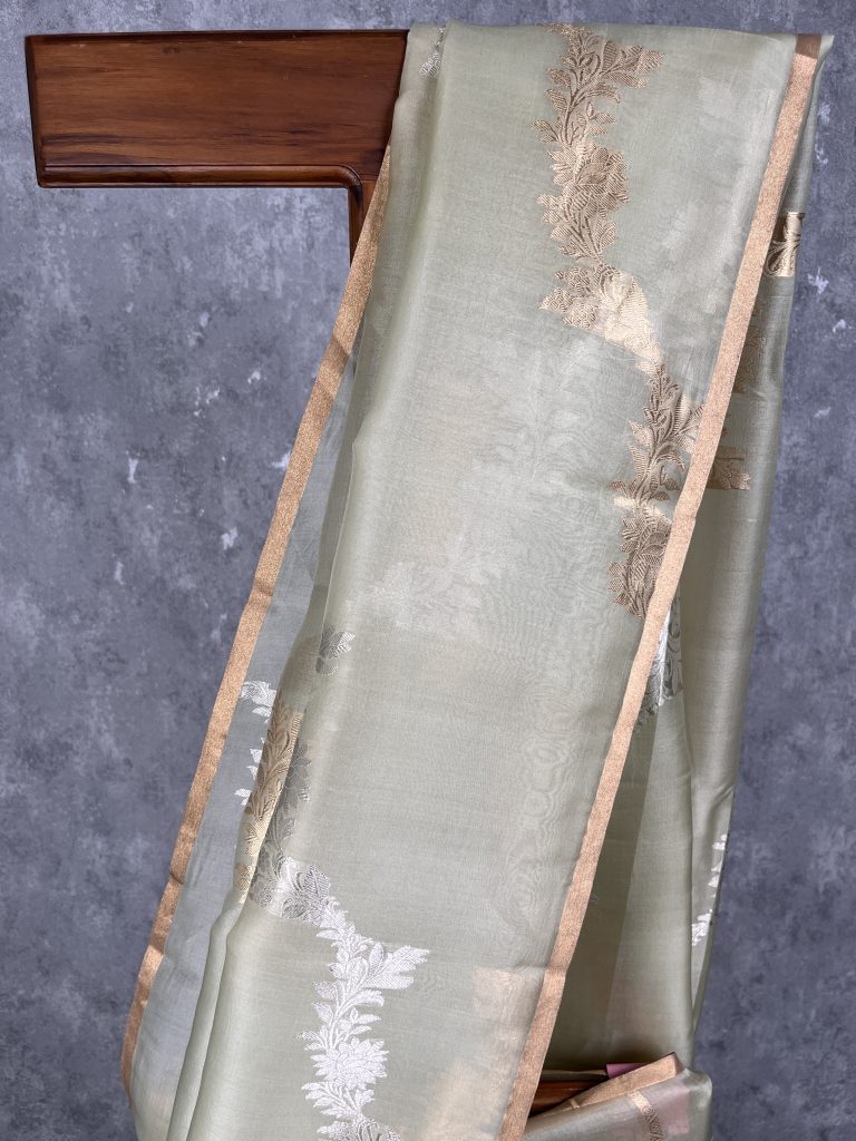 SILK ORGANZA BANARASI SAREE - Image 2