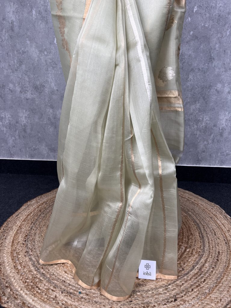 SILK ORGANZA BANARASI SAREE - Image 3