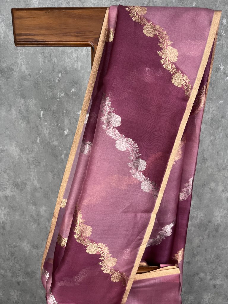 SILK ORGANZA BANARASI SAREE - Image 2