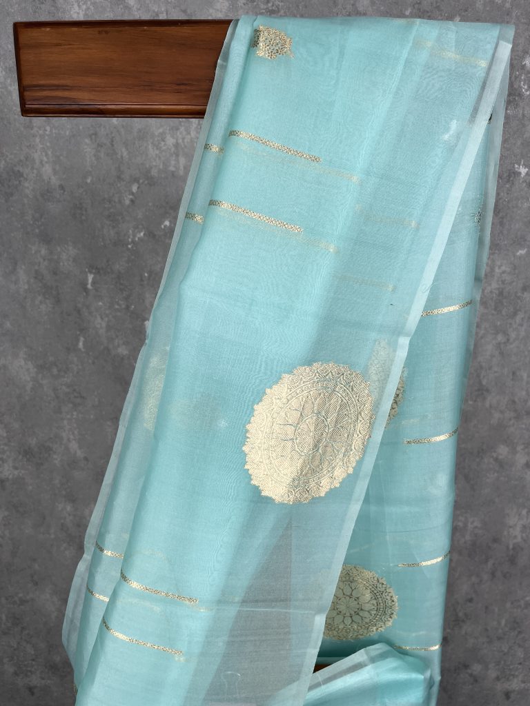 SILK ORGANZA BANARASI SAREE - Image 2