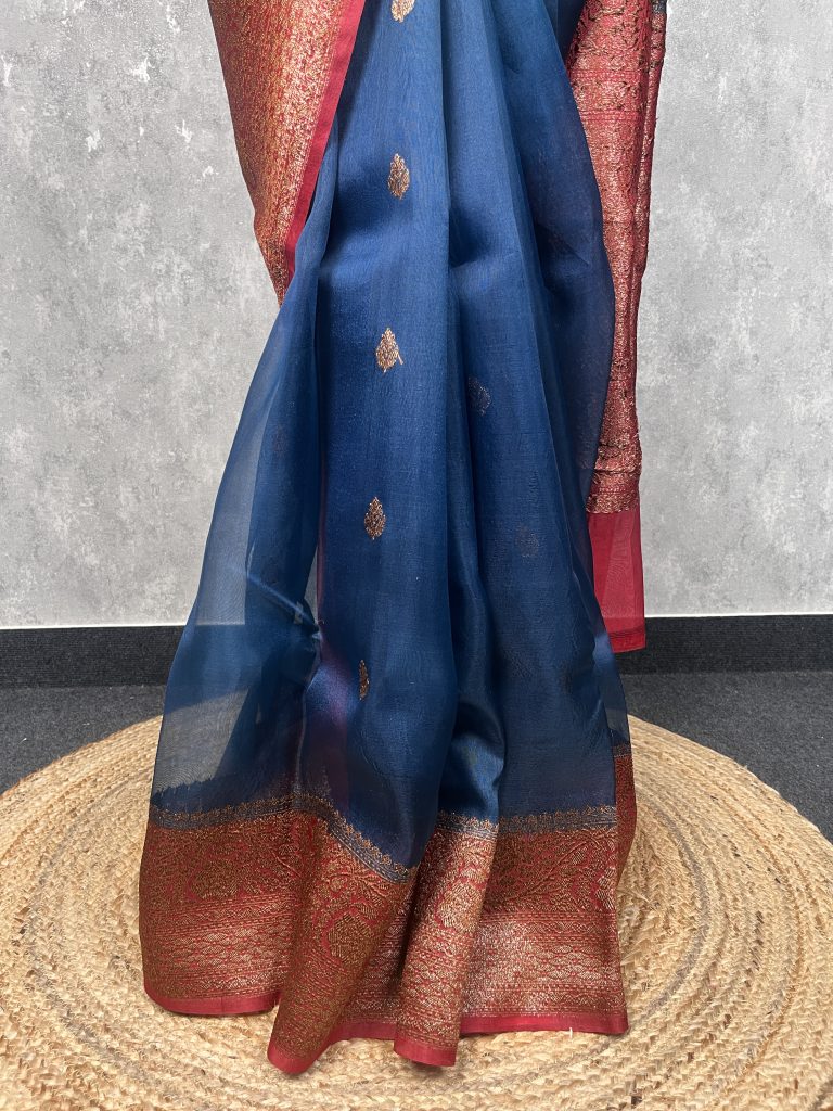 SILK ORGANZA BANARASI SAREE - Image 3