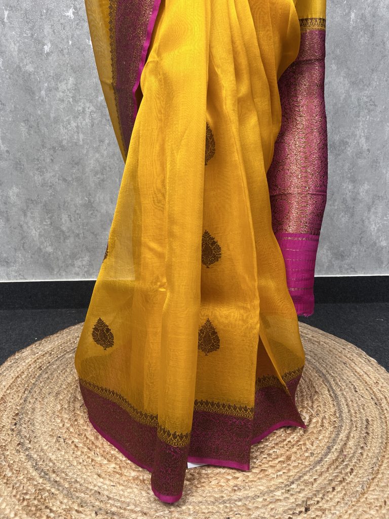SILK ORGANZA BANARASI SAREE - Image 3