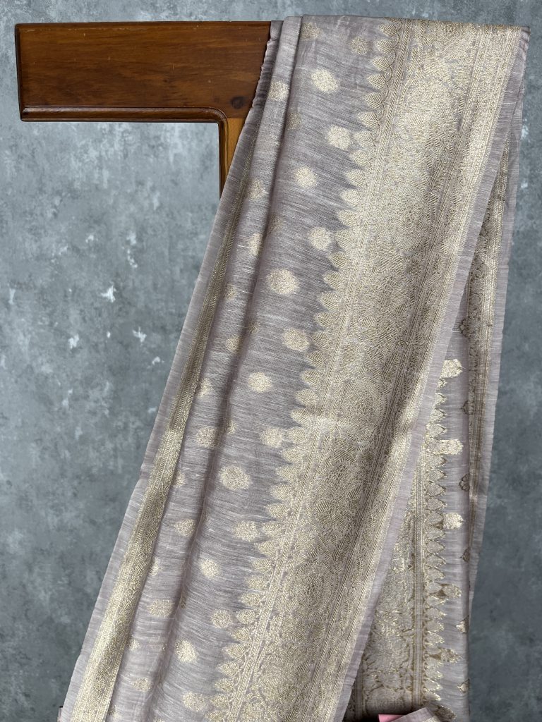 SILK LINEN BANARASI SAREE - Image 2