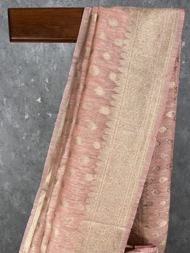 SILK LINEN BANARASI SAREE - Image 2