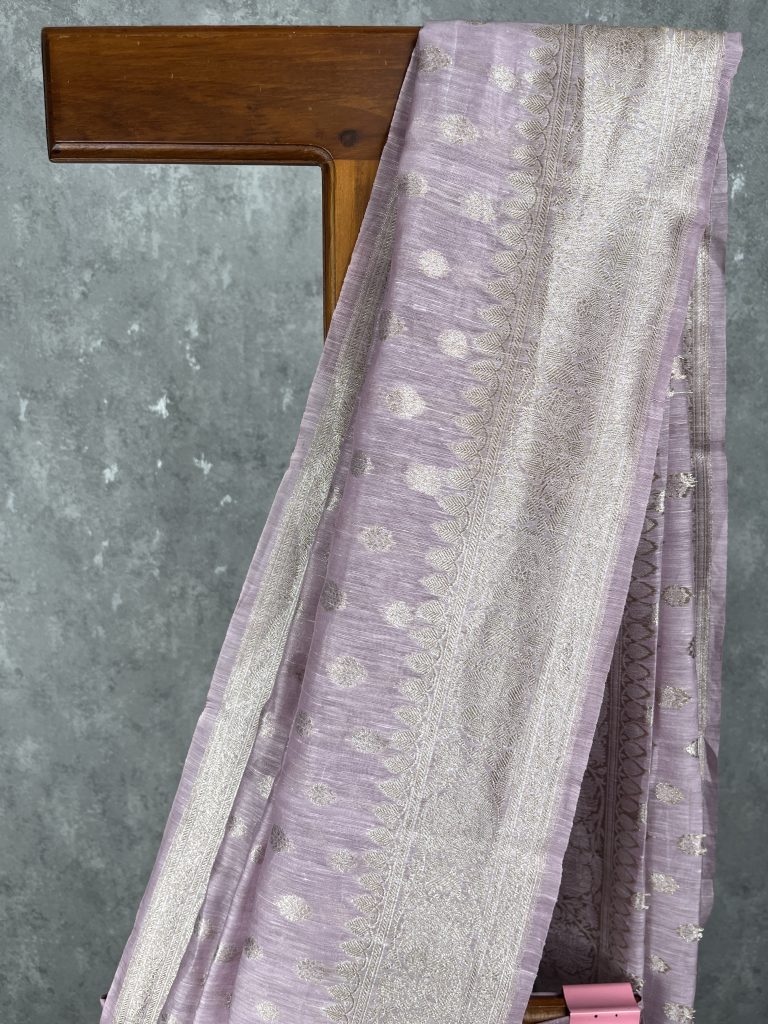 SILK LINEN BANARASI SAREE - Image 2