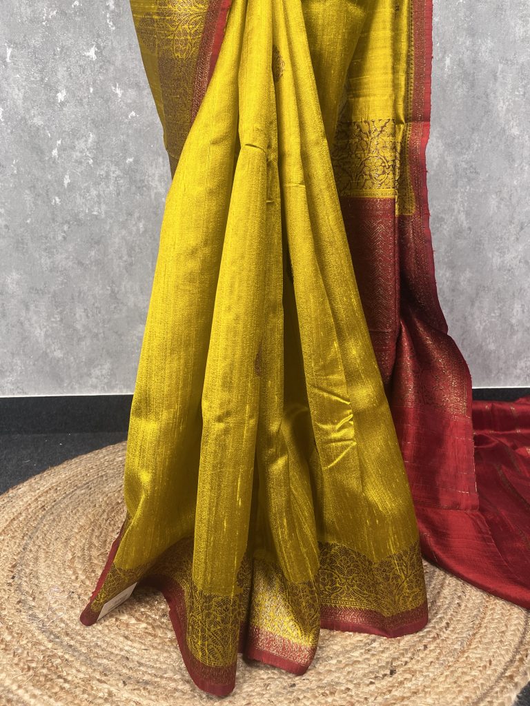 TUSSAR RAW SILK BANARASI SAREE - Image 3