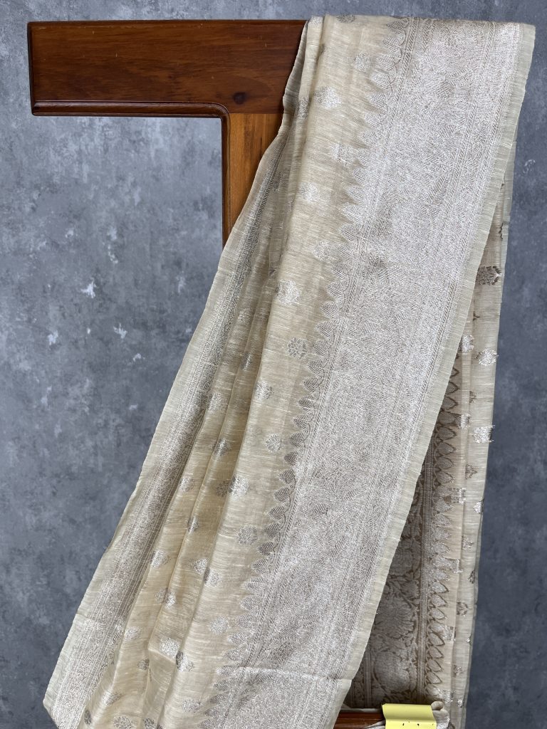SILK LINEN BANARASI SAREE - Image 2