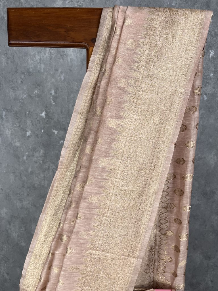 SILK LINEN BANARASI SAREE - Image 2