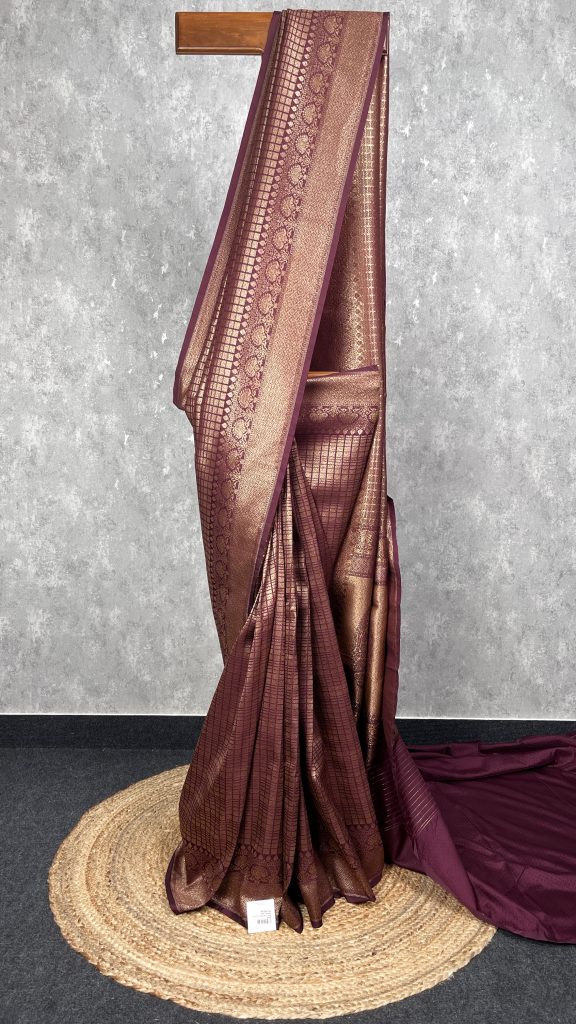 SEMI KATAN ANTIQUE ZARI BANARASI SAREE