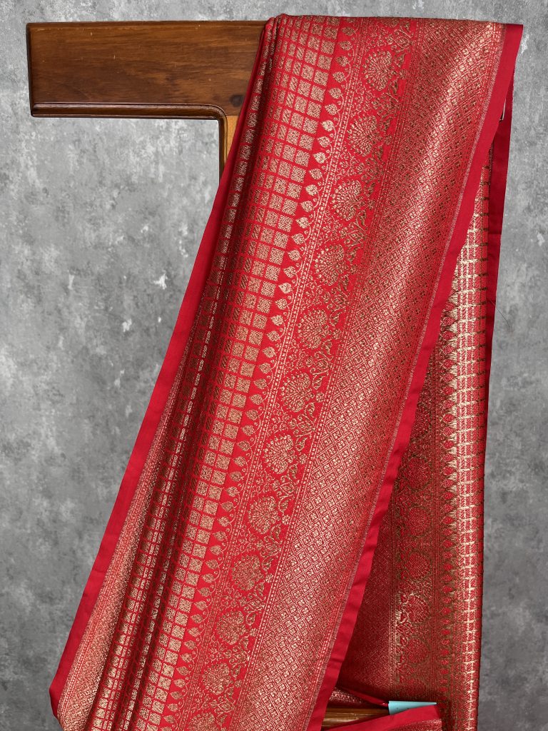 SEMI KATAN ANTIQUE ZARI BANARASI SAREE - Image 2