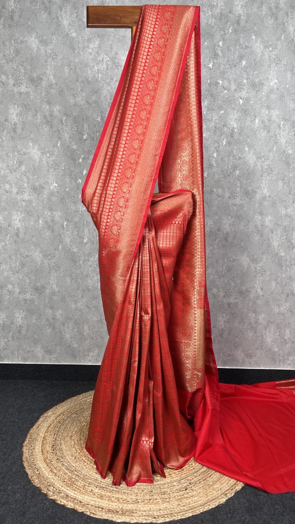 SEMI KATAN ANTIQUE ZARI BANARASI SAREE