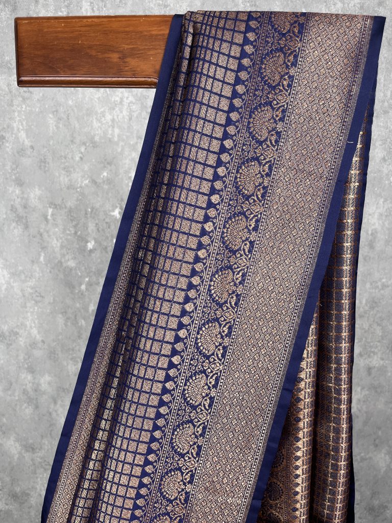 SEMI KATAN ANTIQUE ZARI BANARASI SAREE - Image 2