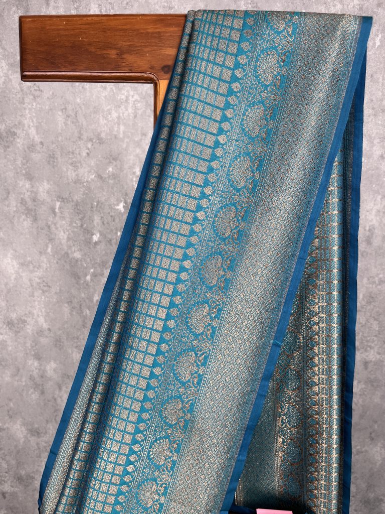 SEMI KATAN ANTIQUE ZARI BANARASI SAREE - Image 2