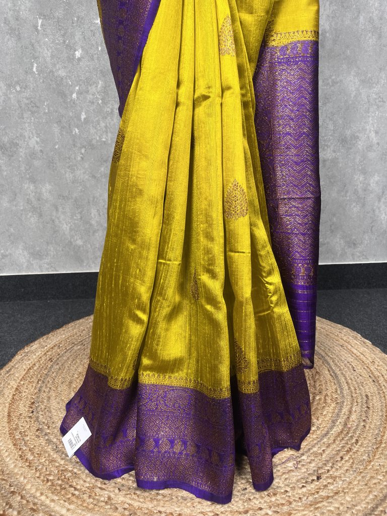 TUSSAR RAW SILK BANARASI SAREE - Image 3