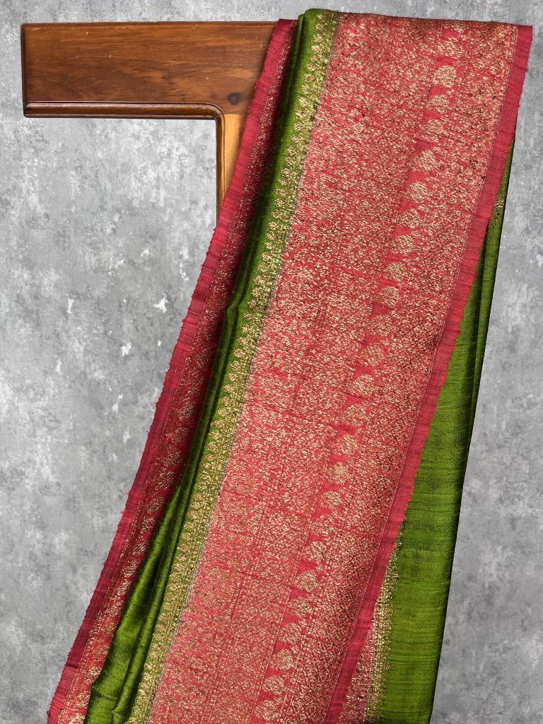 TUSSAR RAW SILK BANARASI SAREE - Image 2