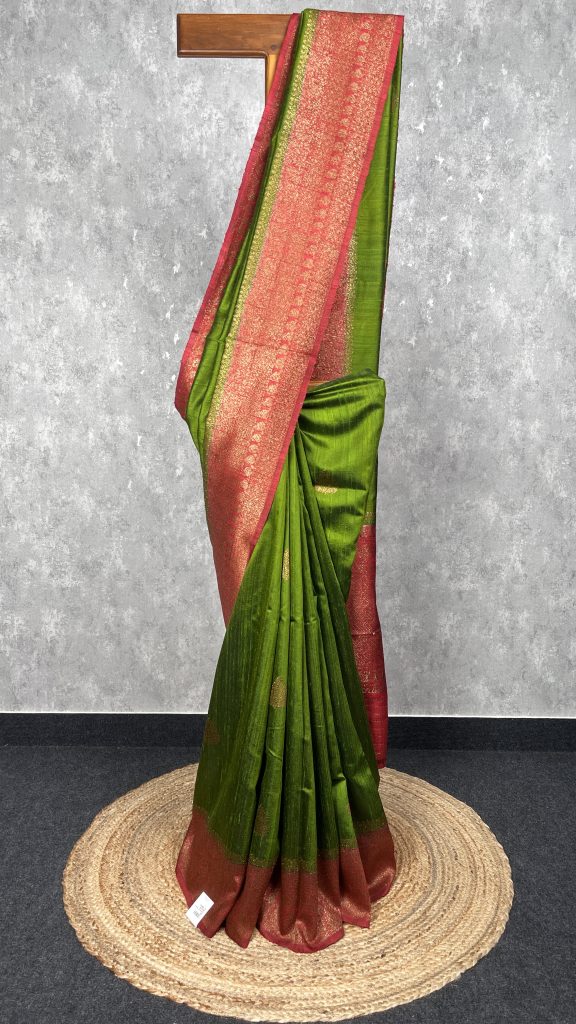 TUSSAR RAW SILK BANARASI SAREE