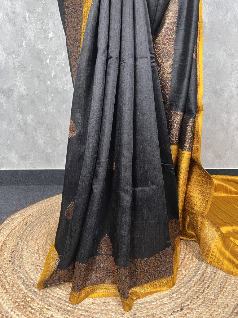 TUSSAR RAW SILK BANARASI SAREE - Image 3