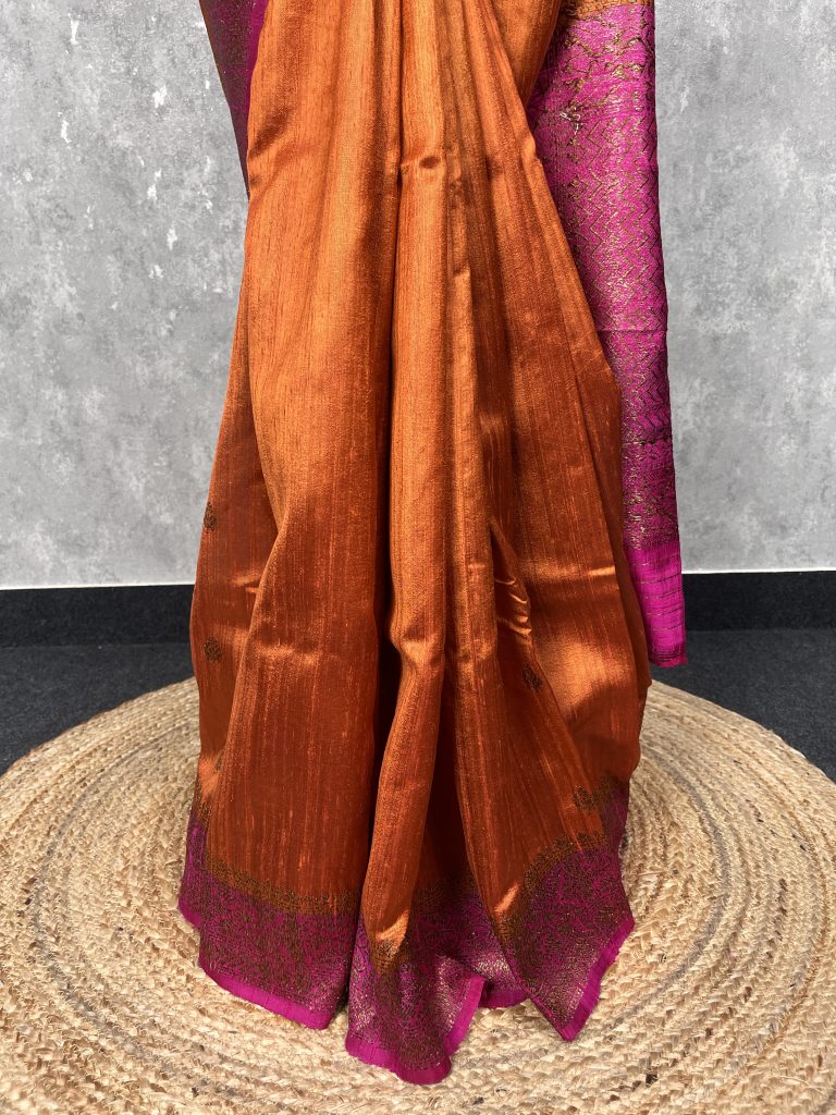 TUSSAR RAW SILK BANARASI SAREE - Image 3