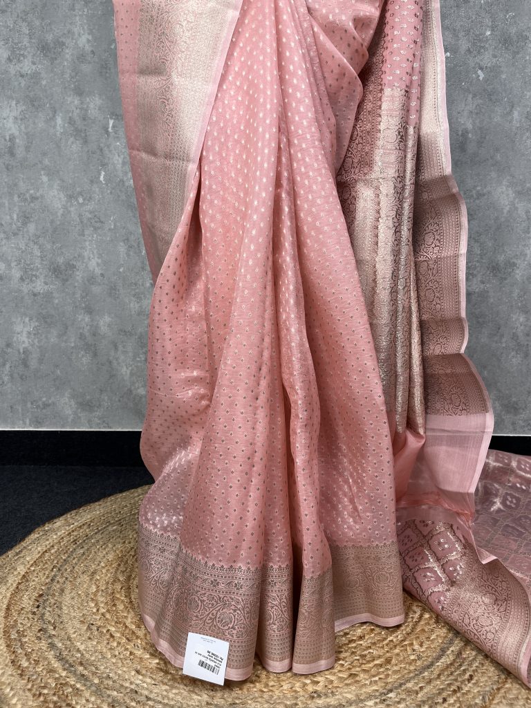 SILK ORGANZA WATER ZARI BANARASI SAREE - Image 3
