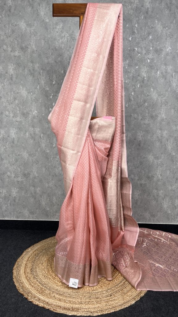 SILK ORGANZA WATER ZARI BANARASI SAREE