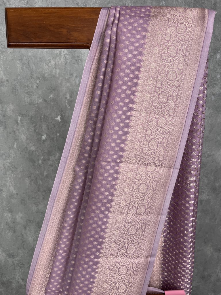 SILK ORGANZA WATER ZARI BANARASI SAREE - Image 2