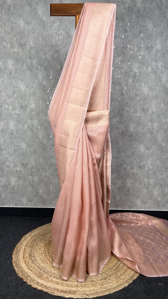 SILK ORGANZA WATER ZARI BANARASI SAREE