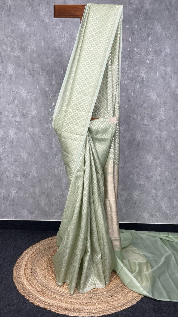SILK ORGANZA WATER ZARI BANARASI SAREE