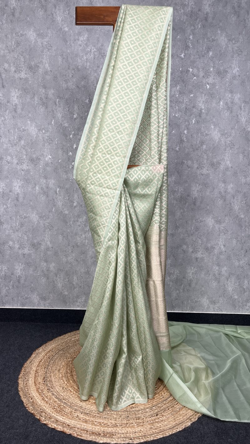 SILK ORGANZA WATER ZARI BANARASI SAREE