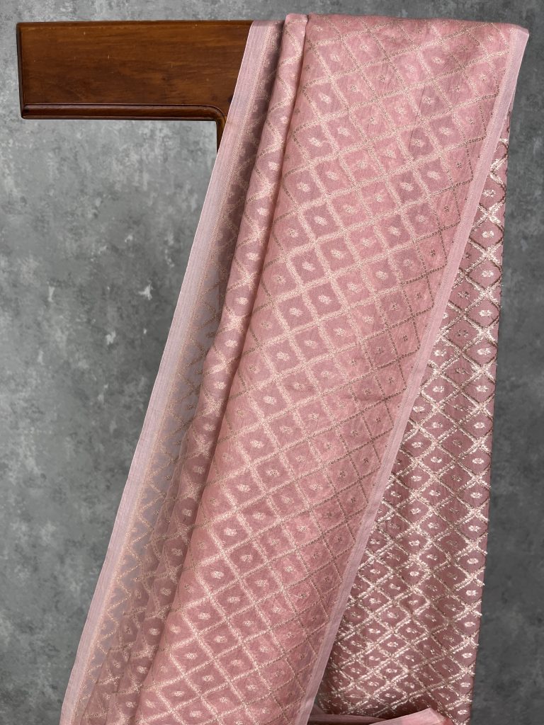 SILK ORGANZA WATER ZARI BANARASI SAREE - Image 2