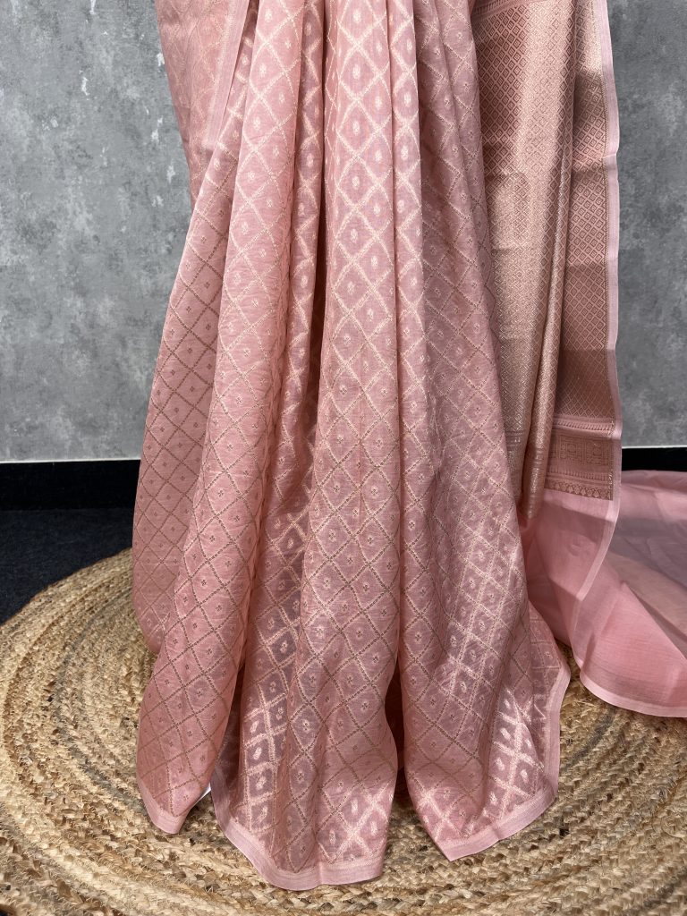 SILK ORGANZA WATER ZARI BANARASI SAREE - Image 3