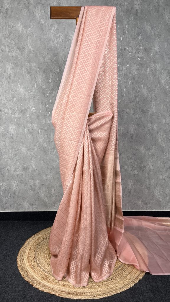 SILK ORGANZA WATER ZARI BANARASI SAREE