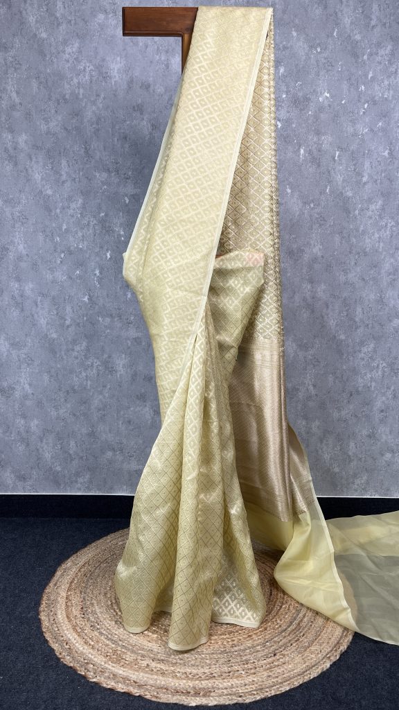 SILK ORGANZA WATER ZARI BANARASI SAREE